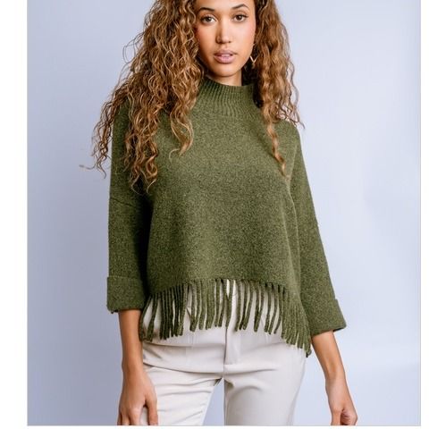 Sachi Aja Sweater, Olive Jade